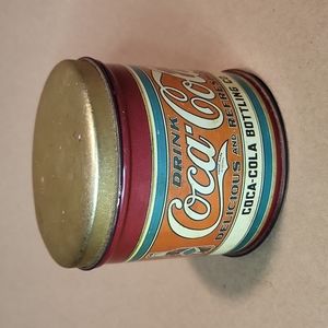 Vintage 1984 Collectible • Drink Coca-Cola Delicious and Refreshing Metal Tin